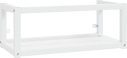 vidaXL - Wastafelframe - wandgemonteerd - 79x38x31 - cm - ijzer - wit