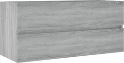 vidaXL - Wastafelkast - 100x38,5x45 - cm - bewerkt - hout - grijs - sonoma - eiken