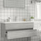vidaXL - Wastafelkast - 100x38,5x45 - cm - bewerkt - hout - grijs - sonoma - eiken