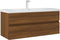 vidaXL - Wastafelkast - 100x38,5x45 - cm - bewerkt - hout - bruineikenkleurig