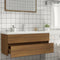 vidaXL - Wastafelkast - 100x38,5x45 - cm - bewerkt - hout - bruineikenkleurig