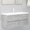 vidaXL - Wastafelkast - 100x38,5x45 - cm - spaanplaat - betongrijs