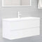 vidaXL - Wastafelkast - 100x38,5x45 - cm - spaanplaat - hoogglans - wit