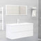 vidaXL - Wastafelkast - 100x38,5x45 - cm - spaanplaat - hoogglans - wit