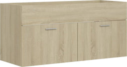 vidaXL - Wastafelkast - 100x38,5x46 - cm - spaanplaat - sonoma - eikenkleurig