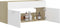 vidaXL - Wastafelkast - 100x38,5x46 - cm - spaanplaat - wit - en - sonoma - eikenkleur