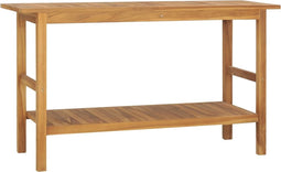 vidaXL - Wastafelkast - 132x45x75 - cm - massief - teakhout
