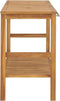 vidaXL - Wastafelkast - 132x45x75 - cm - massief - teakhout