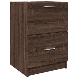 vidaXL - Wastafelkast - 40x37x59 - cm - bewerkt - hout - bruin - eikenkleurig