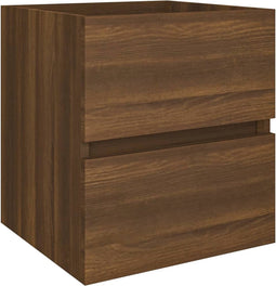 vidaXL - Wastafelkast - 41x38,5x45 - cm - bewerkt - hout - bruin - eikenkleur