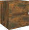 vidaXL - Wastafelkast - 41x38,5x45 - cm - bewerkt - hout - gerookt - eikenkleurig