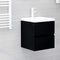 vidaXL - Wastafelkast - 41x38,5x45 - cm - spaanplaat - zwart