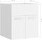 vidaXL - Wastafelkast - 41x38,5x46 - cm - bewerkt - hout - wit