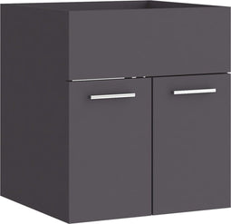 vidaXL - Wastafelkast - 41x38,5x46 - cm - spaanplaat - grijs