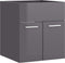 vidaXL - Wastafelkast - 41x38,5x46 - cm - spaanplaat - hoogglans - grijs