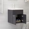vidaXL - Wastafelkast - 41x38,5x46 - cm - spaanplaat - hoogglans - grijs
