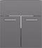 vidaXL - Wastafelkast - 41x38,5x46 - cm - spaanplaat - hoogglans - grijs