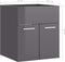 vidaXL - Wastafelkast - 41x38,5x46 - cm - spaanplaat - hoogglans - grijs