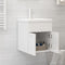 vidaXL - Wastafelkast - 41x38,5x46 - cm - spaanplaat - hoogglans - wit