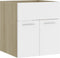 vidaXL - Wastafelkast - 41x38,5x46 - cm - spaanplaat - wit - en - sonoma - eikenkleur