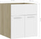 vidaXL - Wastafelkast - 41x38,5x46 - cm - spaanplaat - wit - en - sonoma - eikenkleur