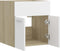 vidaXL - Wastafelkast - 41x38,5x46 - cm - spaanplaat - wit - en - sonoma - eikenkleur