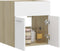 vidaXL - Wastafelkast - 41x38,5x46 - cm - spaanplaat - wit - en - sonoma - eikenkleur