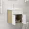 vidaXL - Wastafelkast - 41x38,5x46 - cm - spaanplaat - wit - en - sonoma - eikenkleur