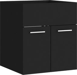 vidaXL - Wastafelkast - 41x38,5x46 - cm - spaanplaat - zwart