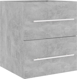 vidaXL - Wastafelkast - 41x38,5x48 - cm - spaanplaat - betongrijs