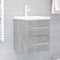 vidaXL - Wastafelkast - 41x38,5x48 - cm - spaanplaat - betongrijs