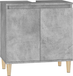 vidaXL - Wastafelkast - 58x33x60 - cm - bewerkt - hout - betongrijs