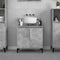 vidaXL - Wastafelkast - 58x33x60 - cm - bewerkt - hout - betongrijs