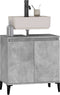 vidaXL - Wastafelkast - 58x33x60 - cm - bewerkt - hout - betongrijs