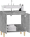 vidaXL - Wastafelkast - 58x33x60 - cm - bewerkt - hout - betongrijs