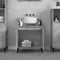 vidaXL - Wastafelkast - 58x33x60 - cm - bewerkt - hout - betongrijs