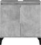 vidaXL - Wastafelkast - 58x33x60 - cm - bewerkt - hout - betongrijs