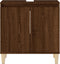 vidaXL - Wastafelkast - 58x33x60 - cm - bewerkt - hout - bruin - eikenkleur