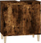 vidaXL - Wastafelkast - 58x33x60 - cm - bewerkt - hout - gerookt - eikenkleurig