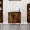 vidaXL - Wastafelkast - 58x33x60 - cm - bewerkt - hout - gerookt - eikenkleurig