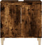 vidaXL - Wastafelkast - 58x33x60 - cm - bewerkt - hout - gerookt - eikenkleurig