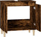 vidaXL - Wastafelkast - 58x33x60 - cm - bewerkt - hout - gerookt - eikenkleurig