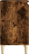 vidaXL - Wastafelkast - 58x33x60 - cm - bewerkt - hout - gerookt - eikenkleurig