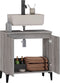 vidaXL - Wastafelkast - 58x33x60 - cm - bewerkt - hout - grijs - sonoma - eikenkleurig