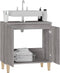 vidaXL - Wastafelkast - 58x33x60 - cm - bewerkt - hout - grijs - sonoma - eikenkleurig