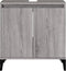 vidaXL - Wastafelkast - 58x33x60 - cm - bewerkt - hout - grijs - sonoma - eikenkleurig
