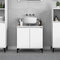 vidaXL - Wastafelkast - 58x33x60 - cm - bewerkt - hout - hoogglans - wit
