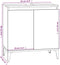 vidaXL - Wastafelkast - 58x33x60 - cm - bewerkt - hout - zwart