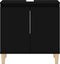 vidaXL - Wastafelkast - 58x33x60 - cm - bewerkt - hout - zwart