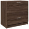 vidaXL - Wastafelkast - 59x37x59 - cm - bewerkt - hout - bruin - eikenkleurig
